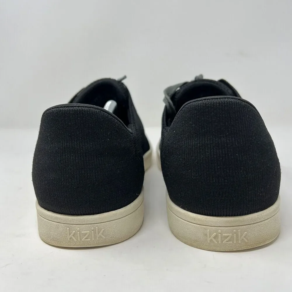 Kizik Irvine Men's Sz 11.5 Black Knit Slip On Hands Free Lace Up Sneakers.